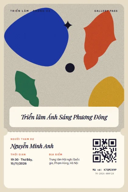 Ticket template Cut-out Matisse