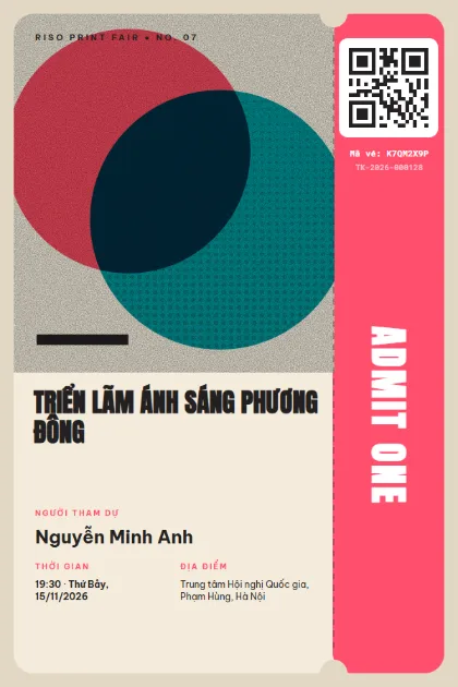 Ticket template Riso Print