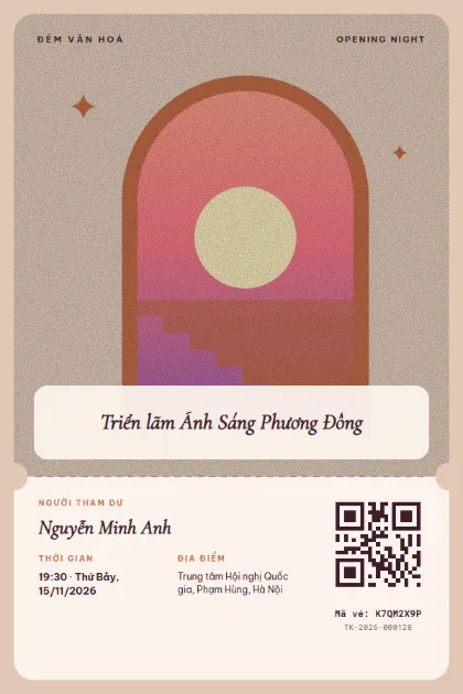 Ticket template Dream Arch