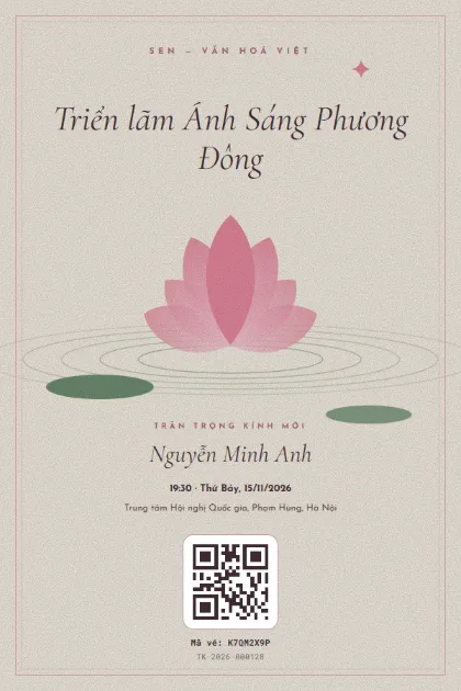 Mẫu vé Lotus Pond