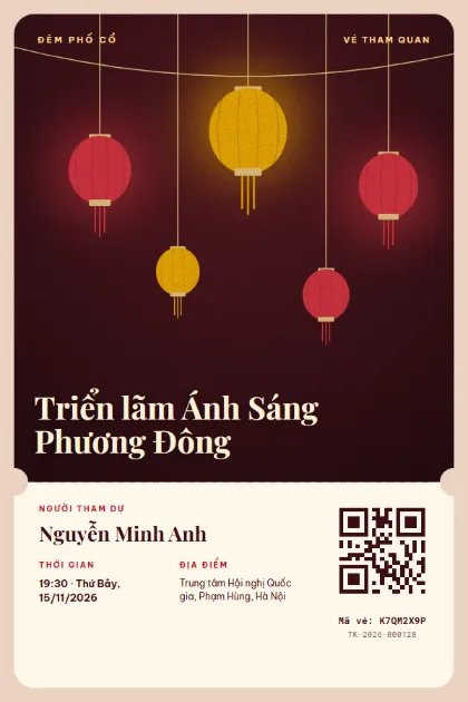 Mẫu vé Lantern Street