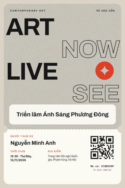Mẫu vé Gallery Type