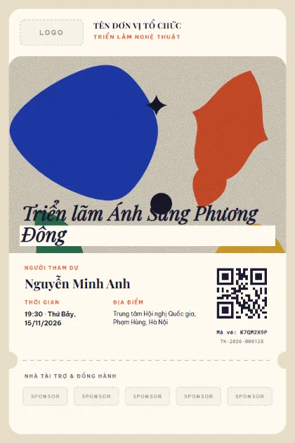 Mẫu vé Gallery Partners