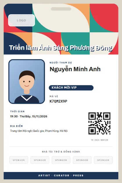 Mẫu vé Curator Badge