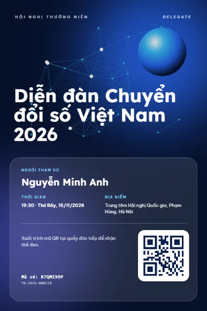 Ticket template Network Glow