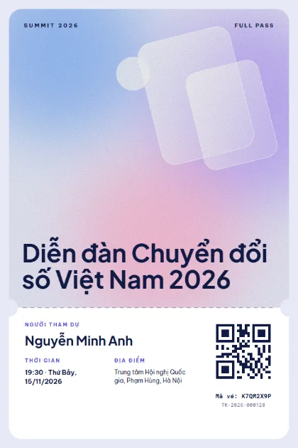Ticket template Glass Prism