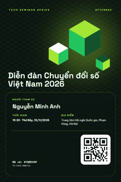 Ticket template Iso Cubes