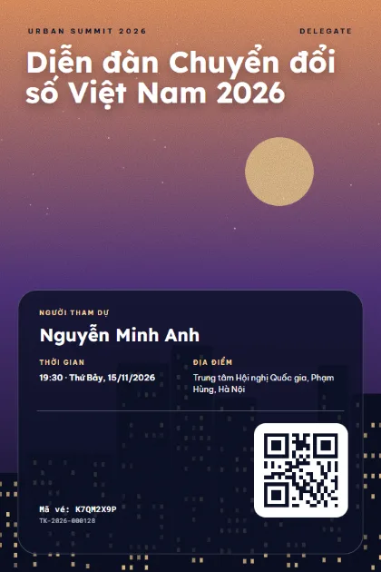 Mẫu vé City Skyline