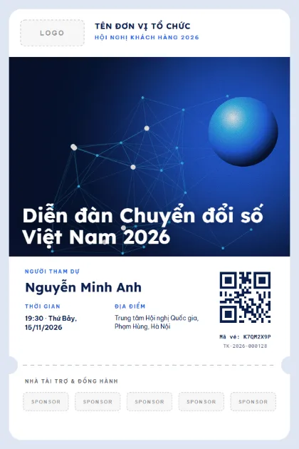 Mẫu vé Corporate Summit