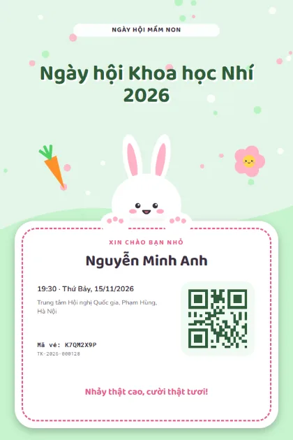 Mẫu vé Bunny Hop