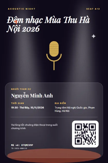 Mẫu vé Spotlight Stage
