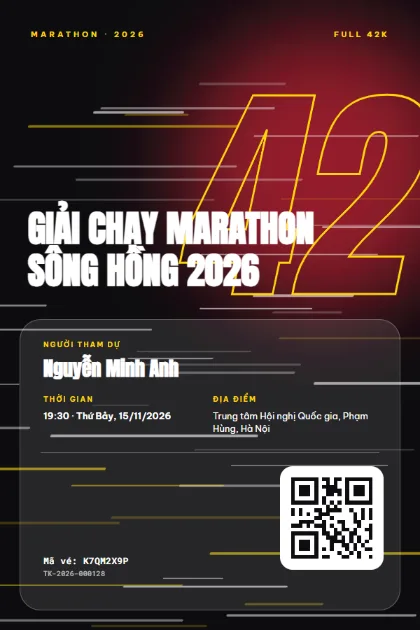 Ticket template Speed Lines