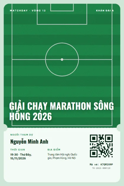 Ticket template Matchday Pitch