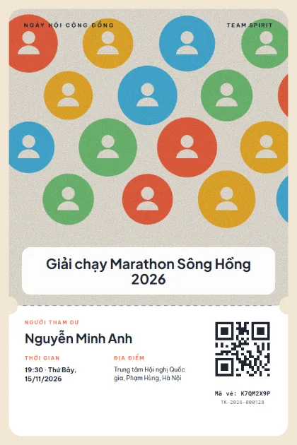 Mẫu vé Together Circles