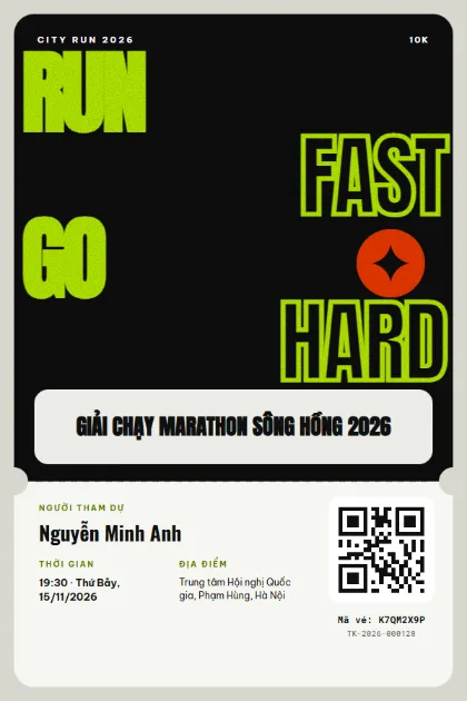 Mẫu vé Go Hard