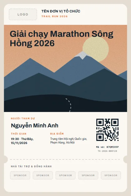 Mẫu vé Trail Sponsors