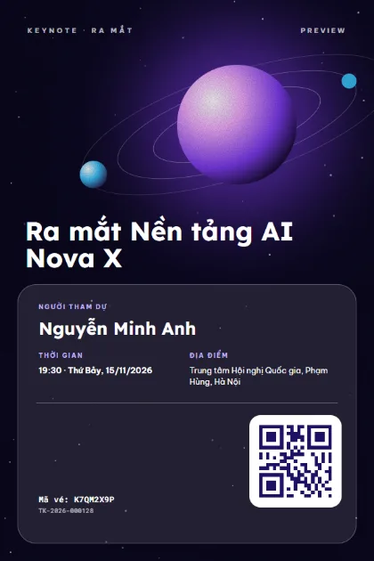 Ticket template Orbit Keynote