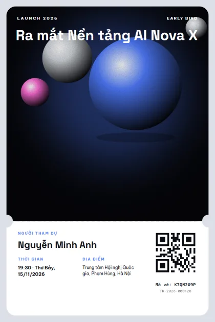Mẫu vé Chrome Orbs
