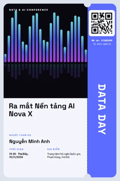 Mẫu vé Data Bars
