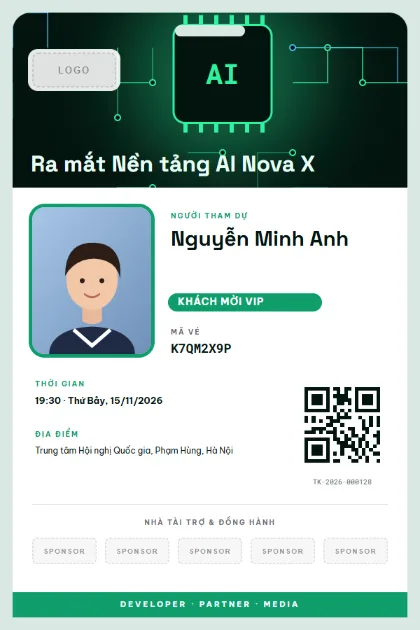 Mẫu vé Tech Badge