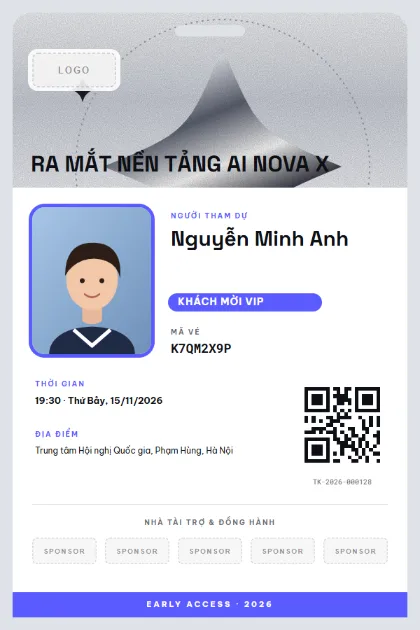 Mẫu vé Chrome Badge