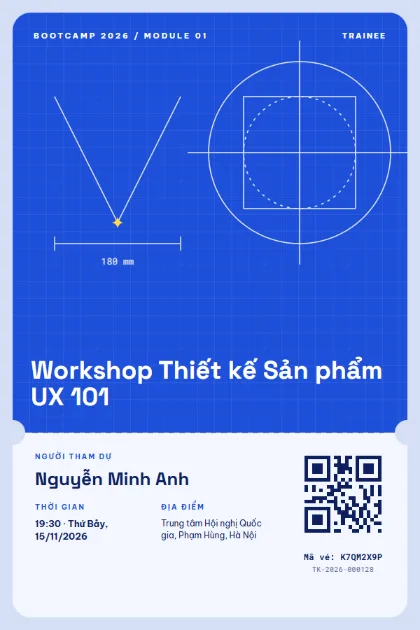 Mẫu vé Blueprint