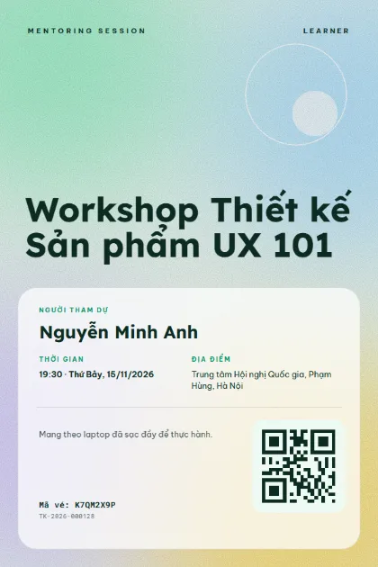 Mẫu vé Fresh Mesh