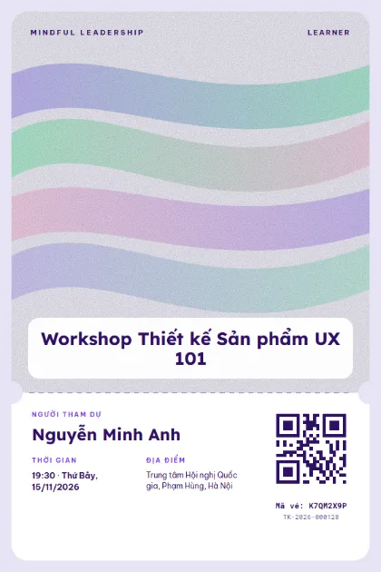 Mẫu vé Pastel Flow