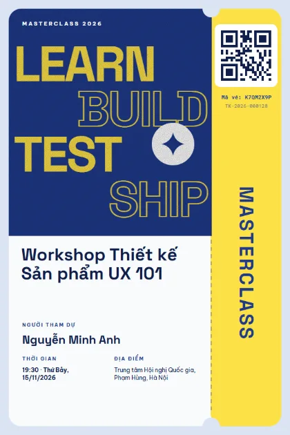 Mẫu vé Learn Type