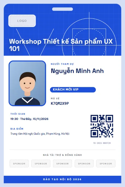 Mẫu vé Trainee Badge