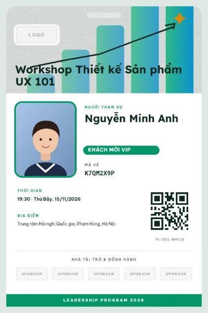 Mẫu vé Leader Badge