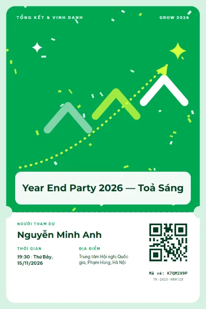 Ticket template Green Growth