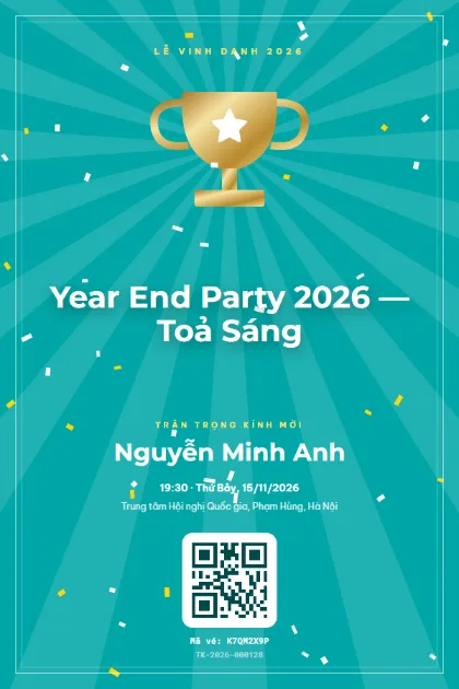 Mẫu vé Teal Trophy