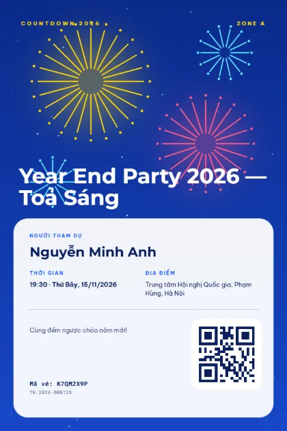 Mẫu vé Navy Fireworks
