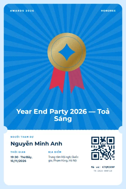 Mẫu vé Sky Medal