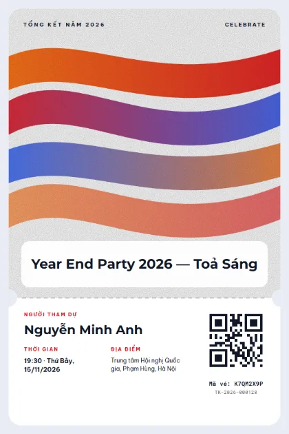 Mẫu vé Brand Ribbons