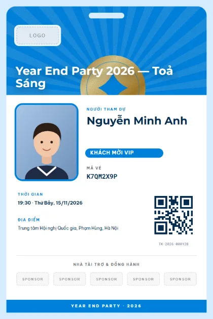 Mẫu vé Staff Badge
