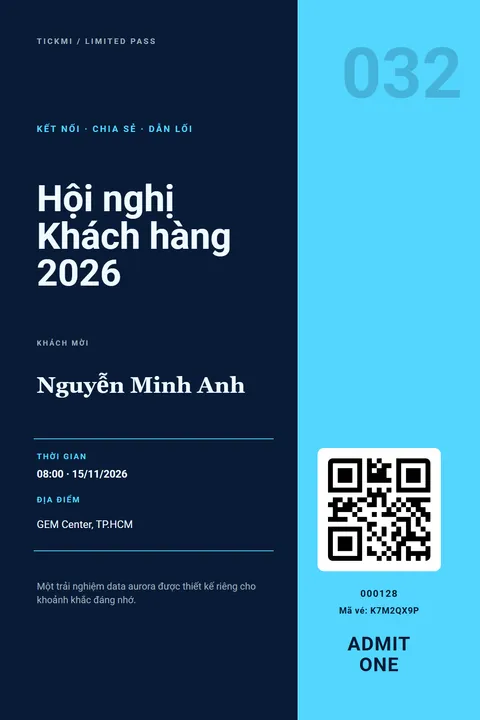 Vé hội nghị phong cách dữ liệu